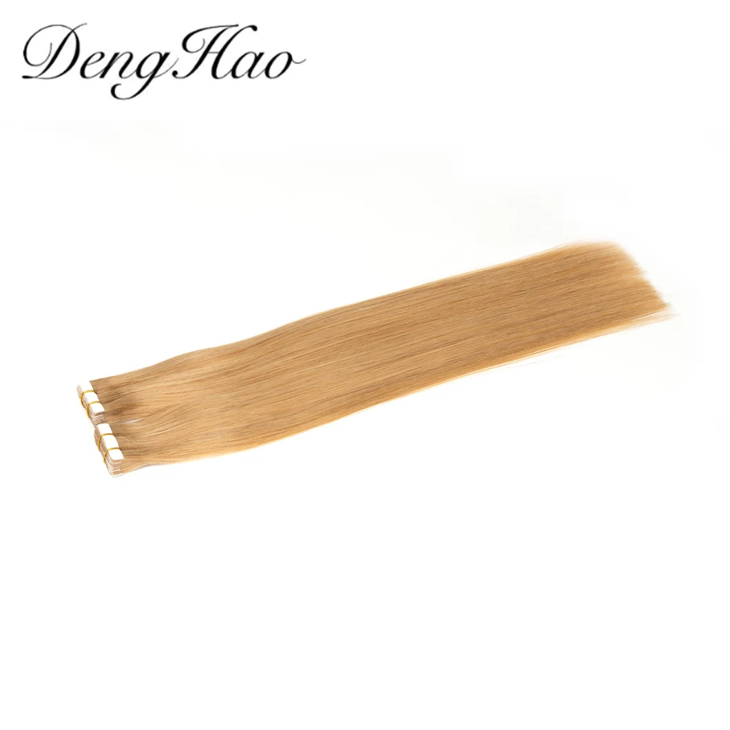 Hot Style Hair for Salon Straight European Skin Weft Tape in Remy 100% Brazilian Human Hair Extensions