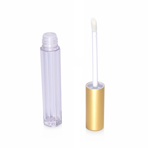 Hot Selling Empty Gold Pink Lip Gloss Tube Containers with Wands Custom Logo Private Label Lipgloss with Box