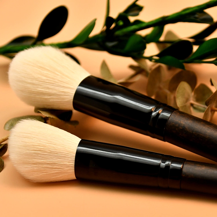 Black Handle White Synthetic Hair Makeup Brushes Set Eyeshadow Brush Eyeliner Cosmetics Tools