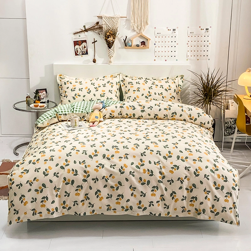 Wholesale Latest Product of China Cotton Fabric Floral Full Queen Size Bed Sheet Set Bed Spread Set