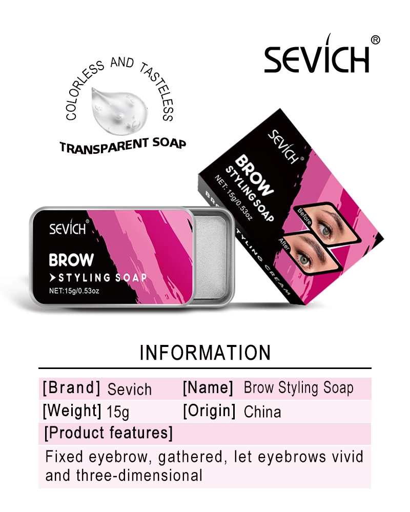 Wild Eyebrow Shaping Soap with Brush, Natural Eye Brow Shaping Gel Wax, Long Lasting and Waterproof Eyelash Wax